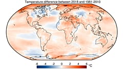 Clima: il 2018 è stato il quarto anno più caldo mai registrato, in aumento le emissioni di CO2