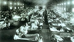 Emergency military hospital during influenza epidemic, Camp Funston, Kansas