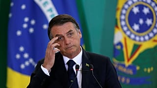 Presidente Jair Bolsonaro numa cerimónia no Palácio do Planalto