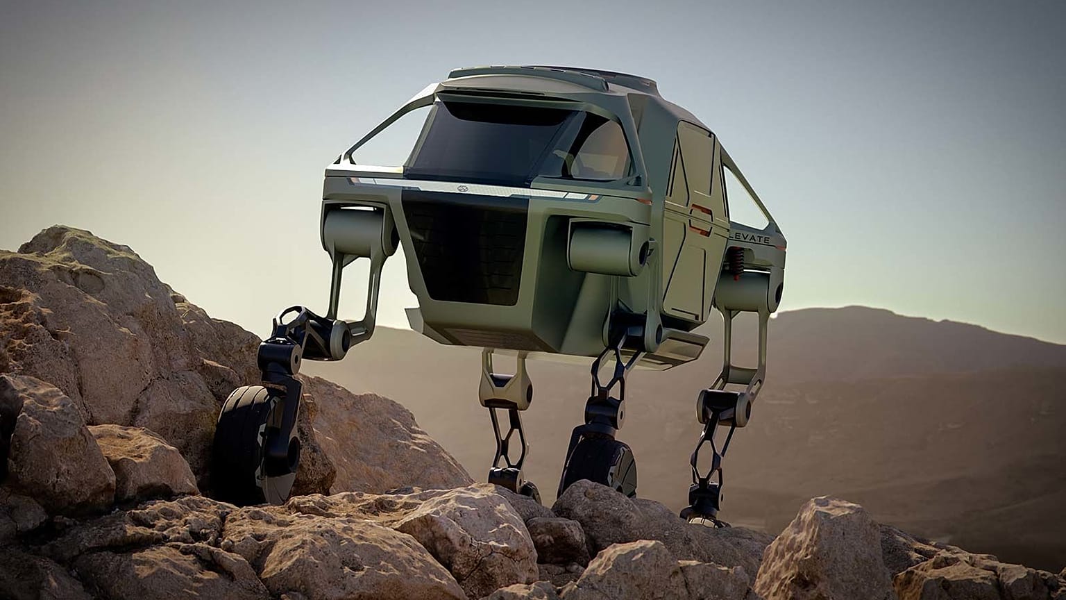 Take a stroll into the future with this walking car