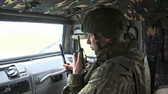 L'esercito russo al confine tra la Turchia e la Siria 