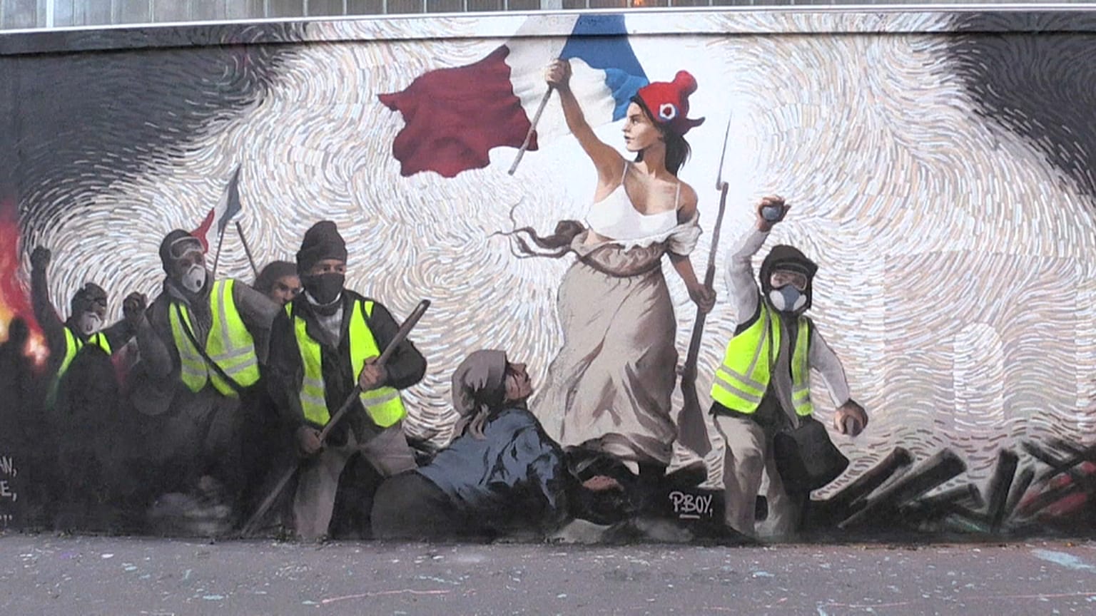 Coletes amarelos franceses inspiram artistas