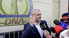 Liviu Dragnea pictured outside Romania's anti-corruption directorate.