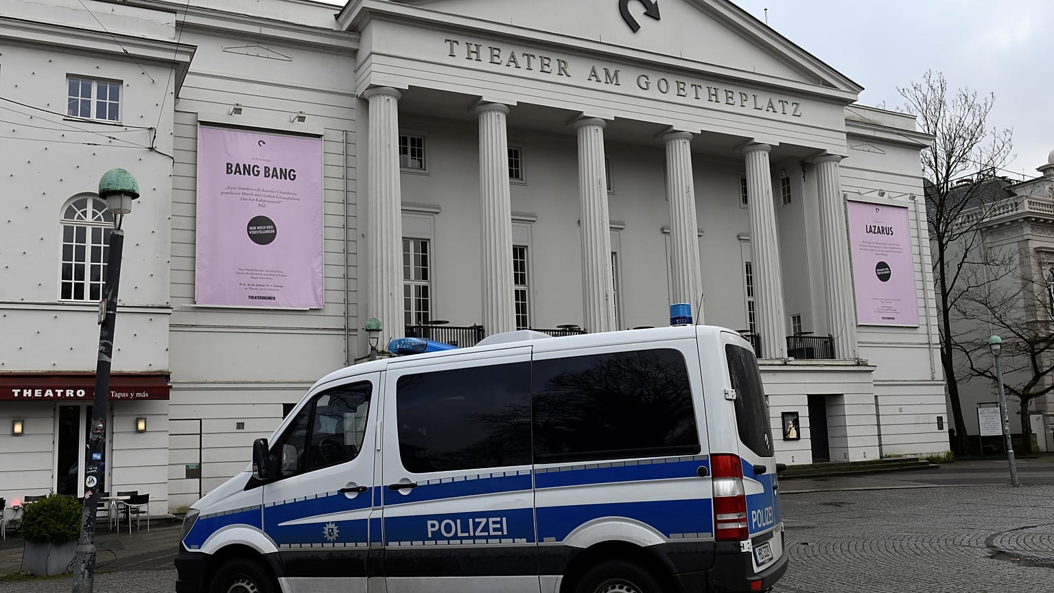 Der Tatort am Theater auf dem Bremer Goetheplatz.