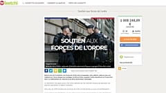 Recaudan más de un millón de euros en apoyo a la policía, los chalecos amarillos responden 