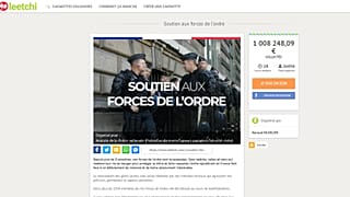 Recaudan más de un millón de euros en apoyo a la policía, los chalecos amarillos responden 