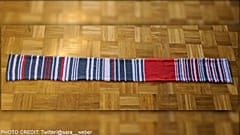 German commuter knits row every time her train was delayed to make scarf