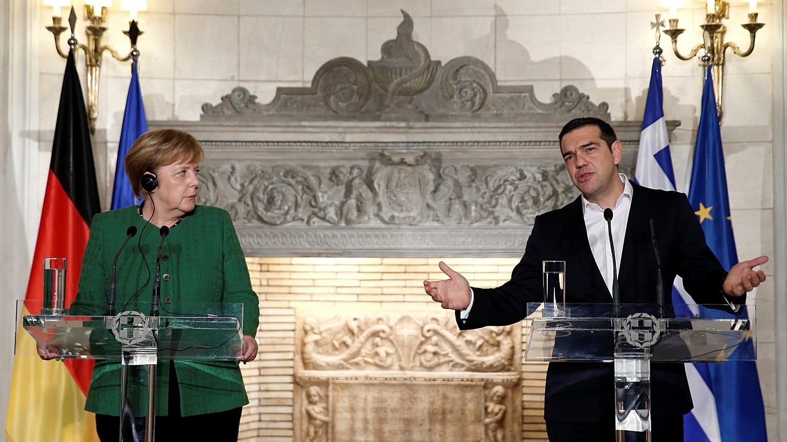 Angela Merkel zu Besuch in Griechenland