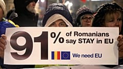 Romania's presidency debuts with demos