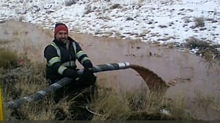 'Çikolata nehri' trafiği kilitledi