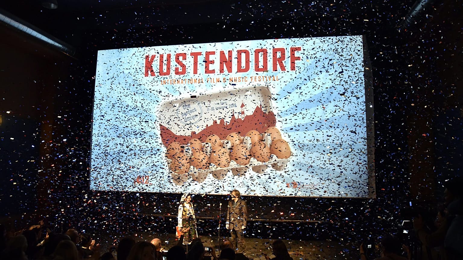 Glitterregen bei der Preisverleihung