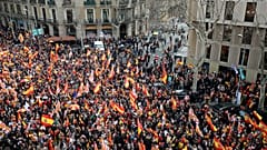 Pro-Spain demonstrators in Barcelona