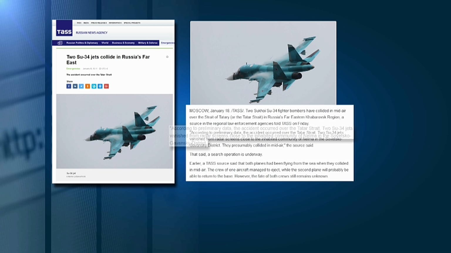 Δύο Sukhoi Su 34 συγκρούστηκαν στον αέρα 