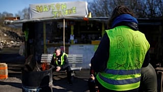 Gilets Jaunes protesters in Ancenis, France, January 18, 2019.