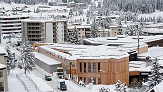 A general view shows the congress centre, the venue of The Forum