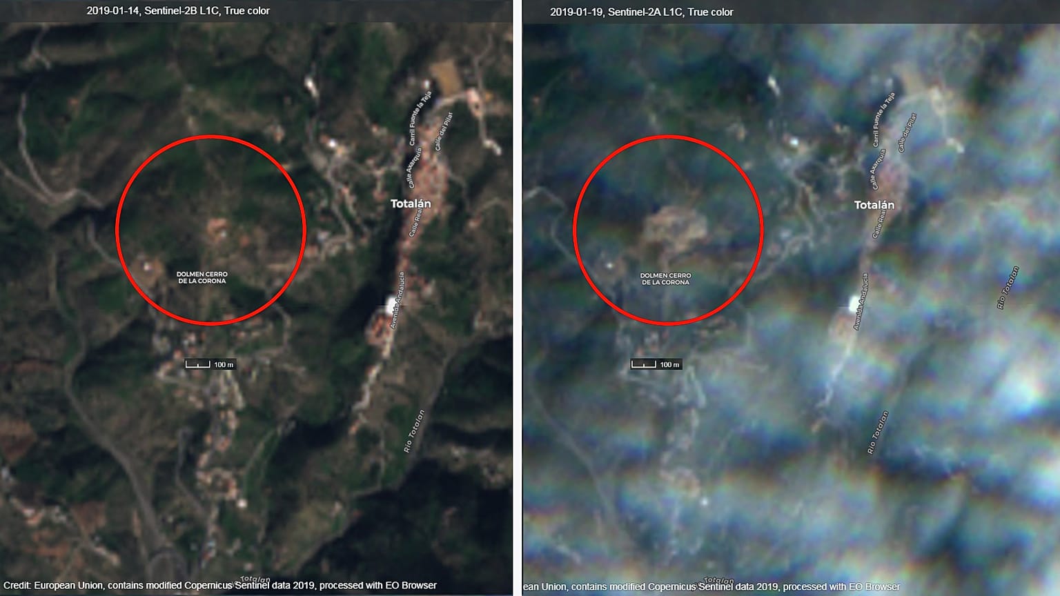 Obras de excavación visibles desde el espacio 