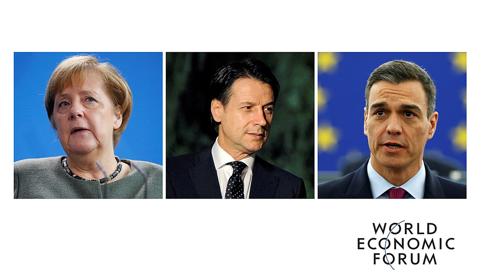 Davos 2019, gli interventi di Merkel, Conte e Sanchez
