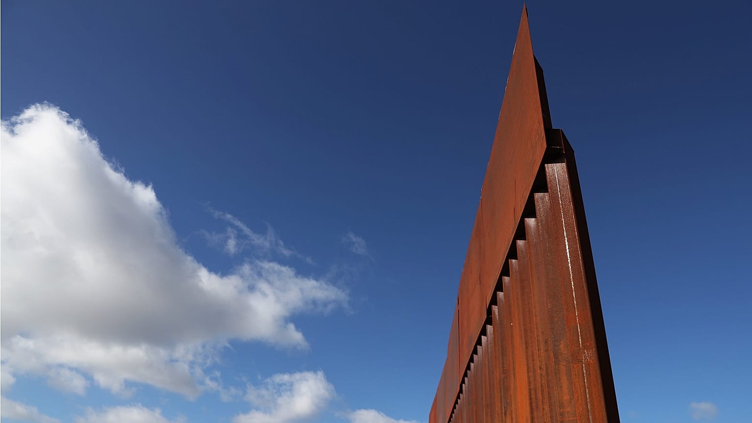 The end of the U.S. and Mexico border fence in Tijuana, Mexico