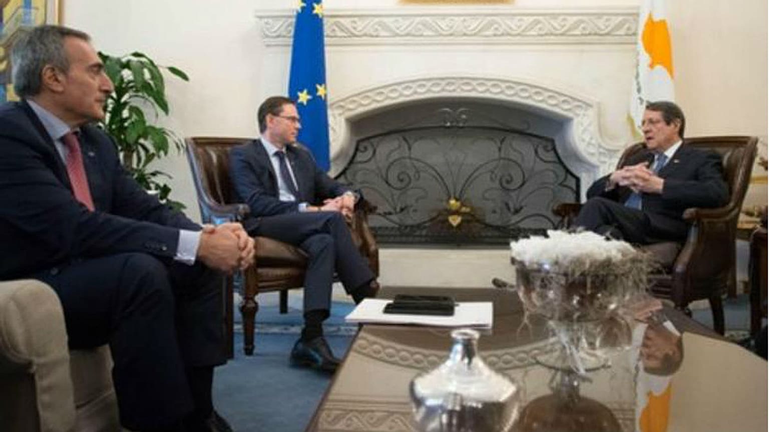 Συνάντηση Προέδρου Αναστασιάδη - Αντιπροέδρου Κομισιόν Κατάινεν