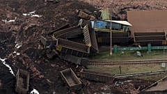 Photo de la mine brésilienne de Brumadinho, ensevelie par une marée de boue