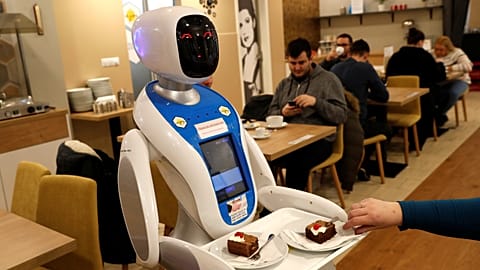 Budapeş'tenin robot garsonları