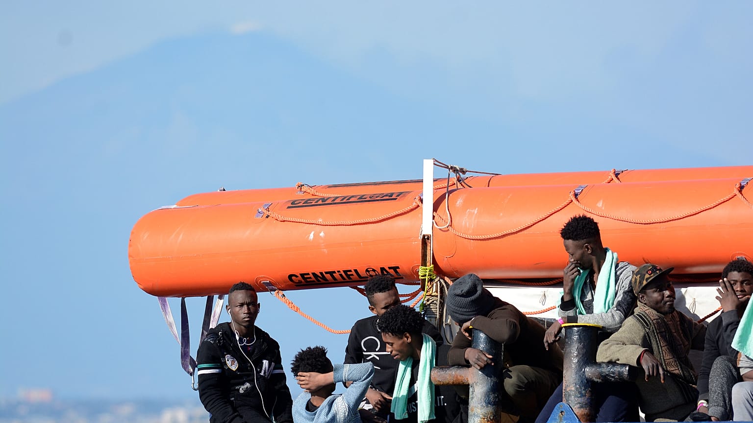 Mirgranten auf der "Sea Watch 3"
