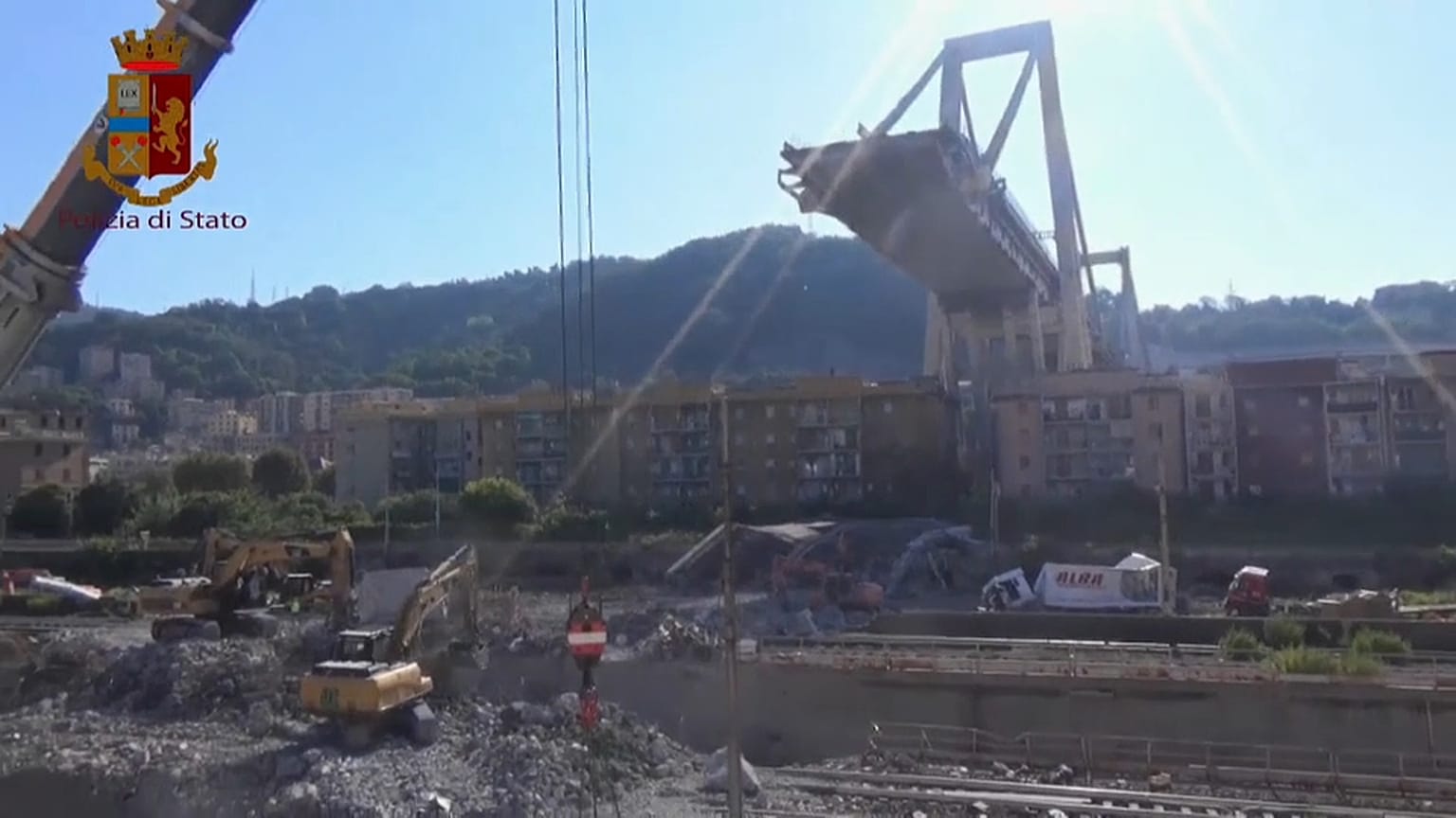 Ponte Morandi: demolizione, 8 febbraio 