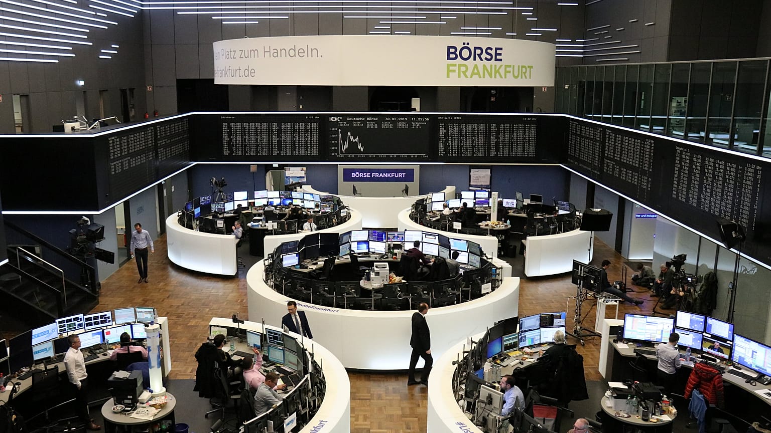 the stock exchange in Frankfurt