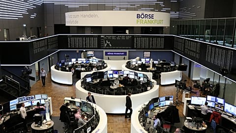 the stock exchange in Frankfurt