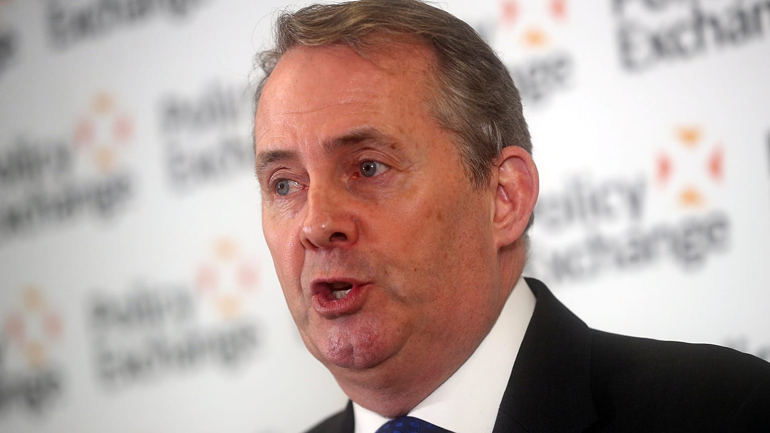 Liam Fox at the Policy Exchange thinktank on Feb 1, 2019.