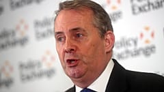 Liam Fox at the Policy Exchange thinktank on Feb 1, 2019.