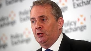 Liam Fox at the Policy Exchange thinktank on Feb 1, 2019.