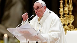 Papst Franziskus bei einer Messe