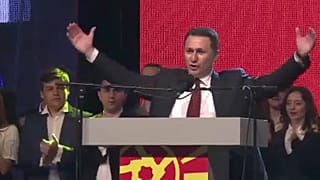 Nikola Gruevszki egy nagygyűlésen