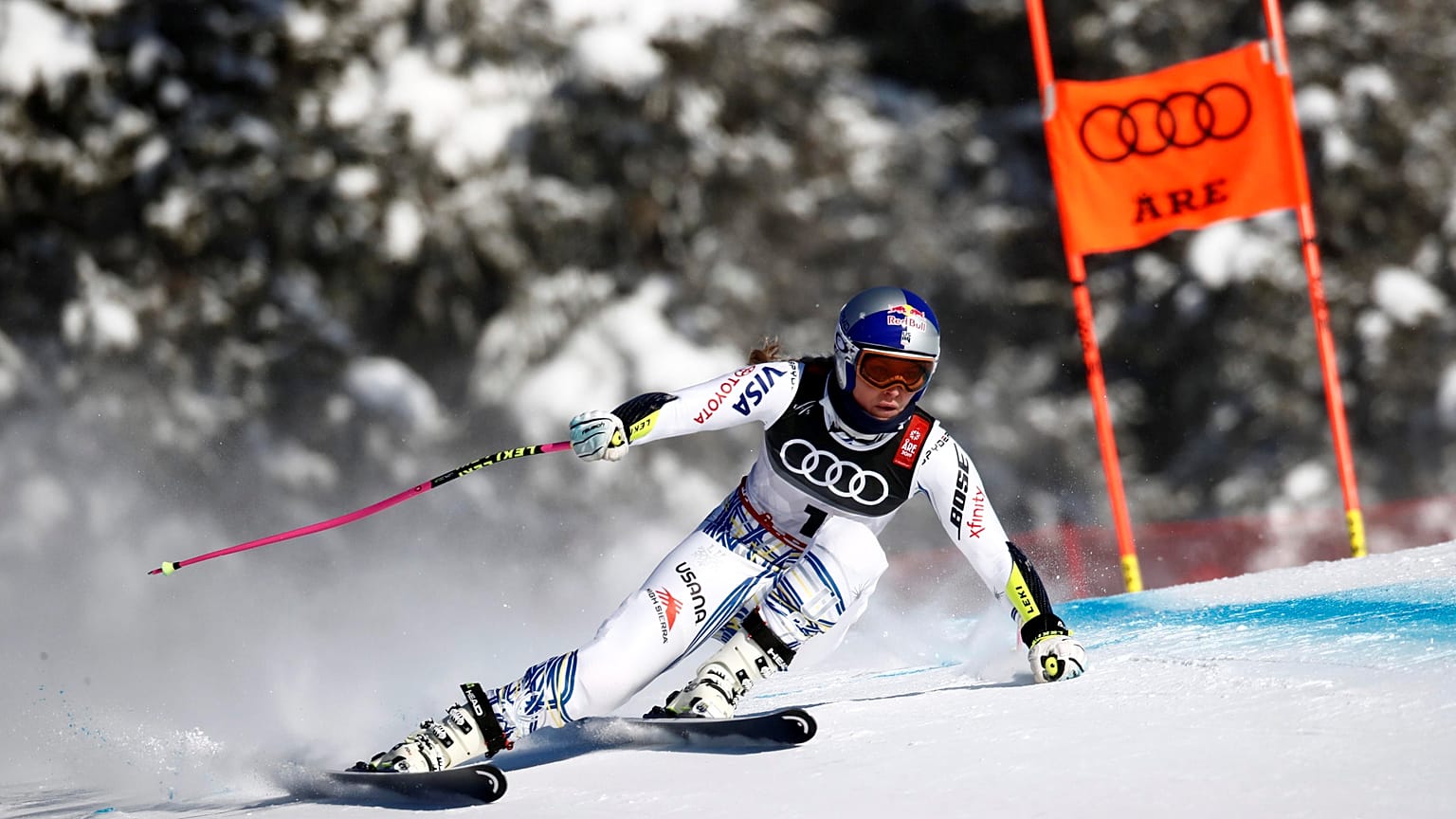 Schreck in Åre: Lindsey Vonn (34) beim Super G gestürzt