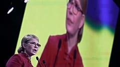 Yuliya Tymoshenko at an event in Kyiv in January