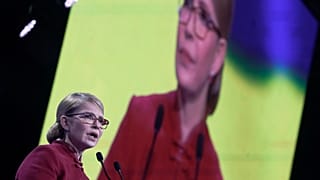 Yuliya Tymoshenko at an event in Kyiv in January
