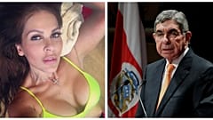 Eski Kosta Rika güzeli Yazmin Moralez//Kosta Rika Devlet Başkanı Oscr Arias