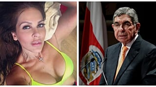 Eski Kosta Rika güzeli Yazmin Moralez//Kosta Rika Devlet Başkanı Oscr Arias