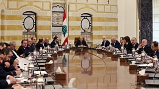 جانب من اجتماع الحكومة اللبنانية الجديدة في بعبدا