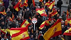 Thousands rally in Madrid against Spanish PM's proposed talks on Catalonia