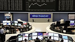 The German share price index DAX graph at the stock exchange in Frankfurt