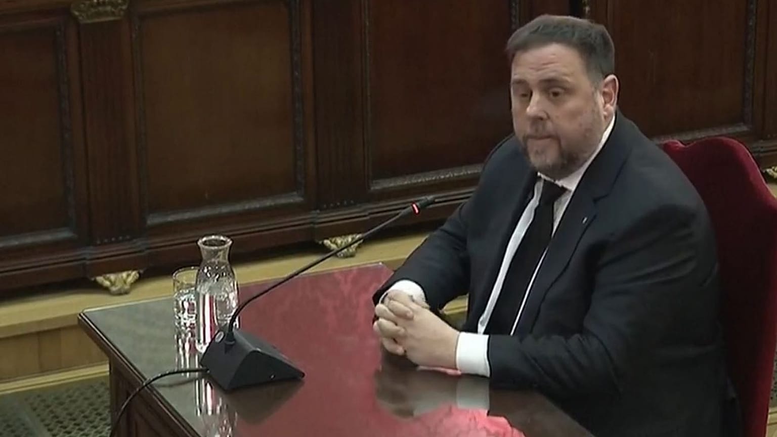 Junqueras comparece ante el Supremo: "Llevo un año y medio que no me dejan hablar"