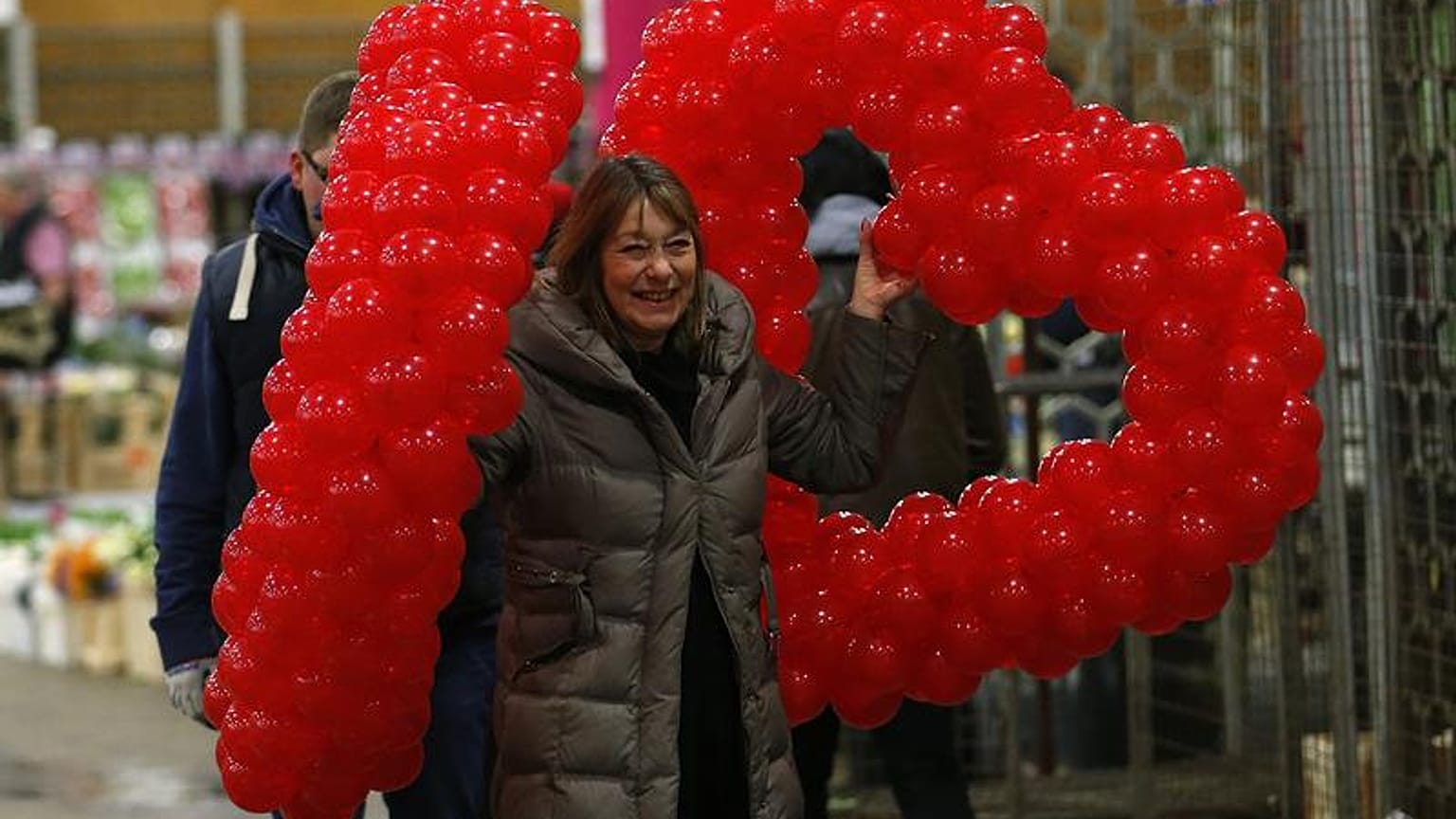 Covent Garden on the eve of Valentine's day, 2013