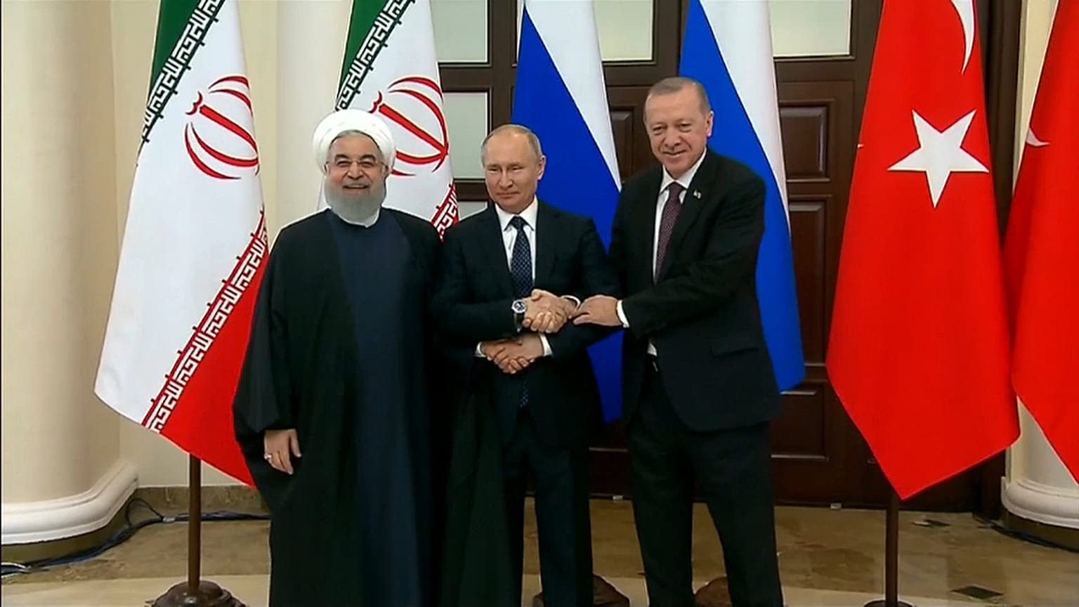 الرؤساء بوتين واردوغان وروحاني