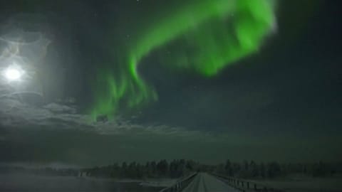 Северное сияние в Лапландии