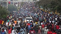 Protesters in Port-an-Prince