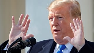 El presidente Donald Trump en una conferencia de prensa en la Casa Blanca