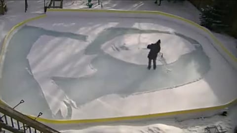 Mann aus Toronto präsentiert seine "Snowna Lisa"