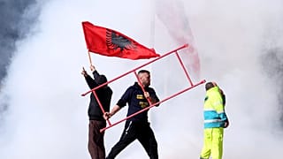 Watch again: Protesters in Albania try to smash into government HQ
